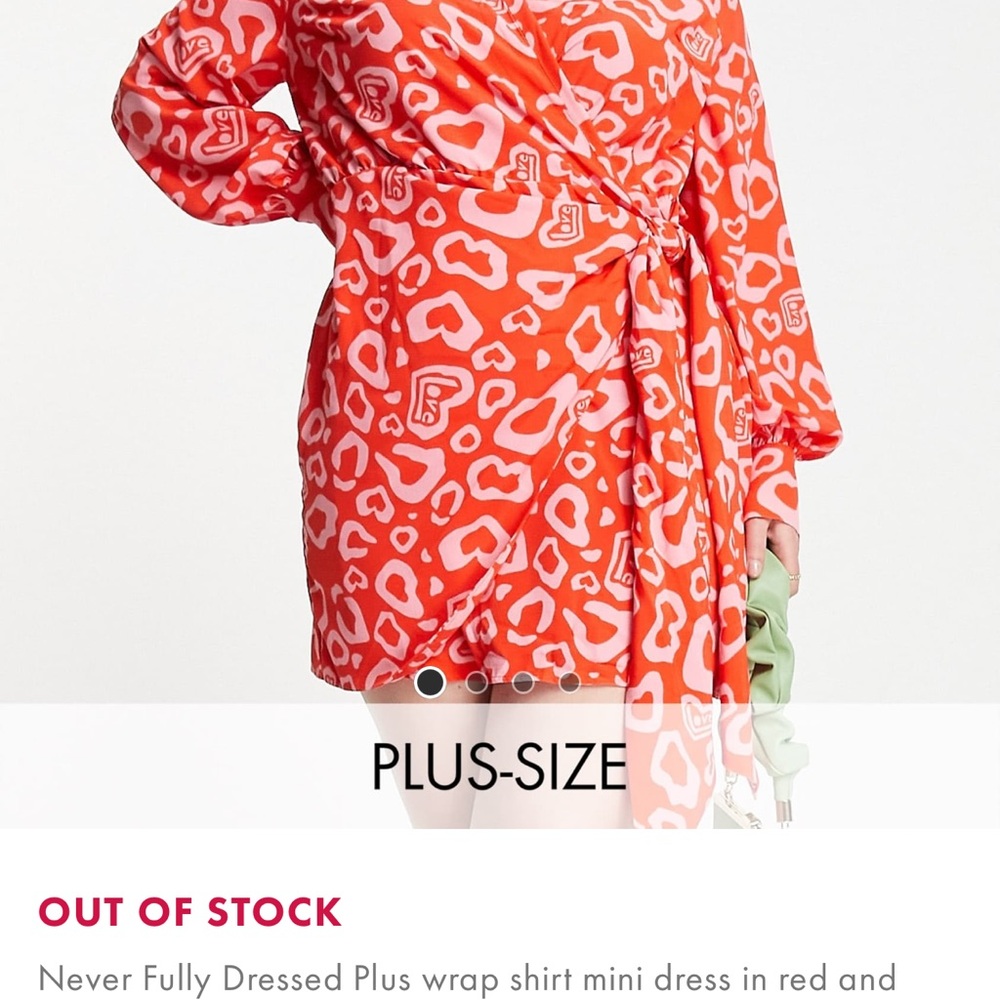 Never Fully Dressed Pink & Orange Wrap Dress NWT